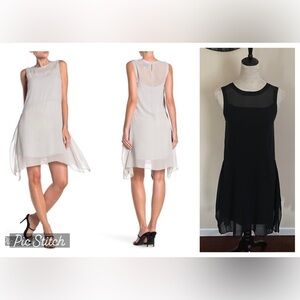 All Saints BLACK LYRA Sheer Shift Dress